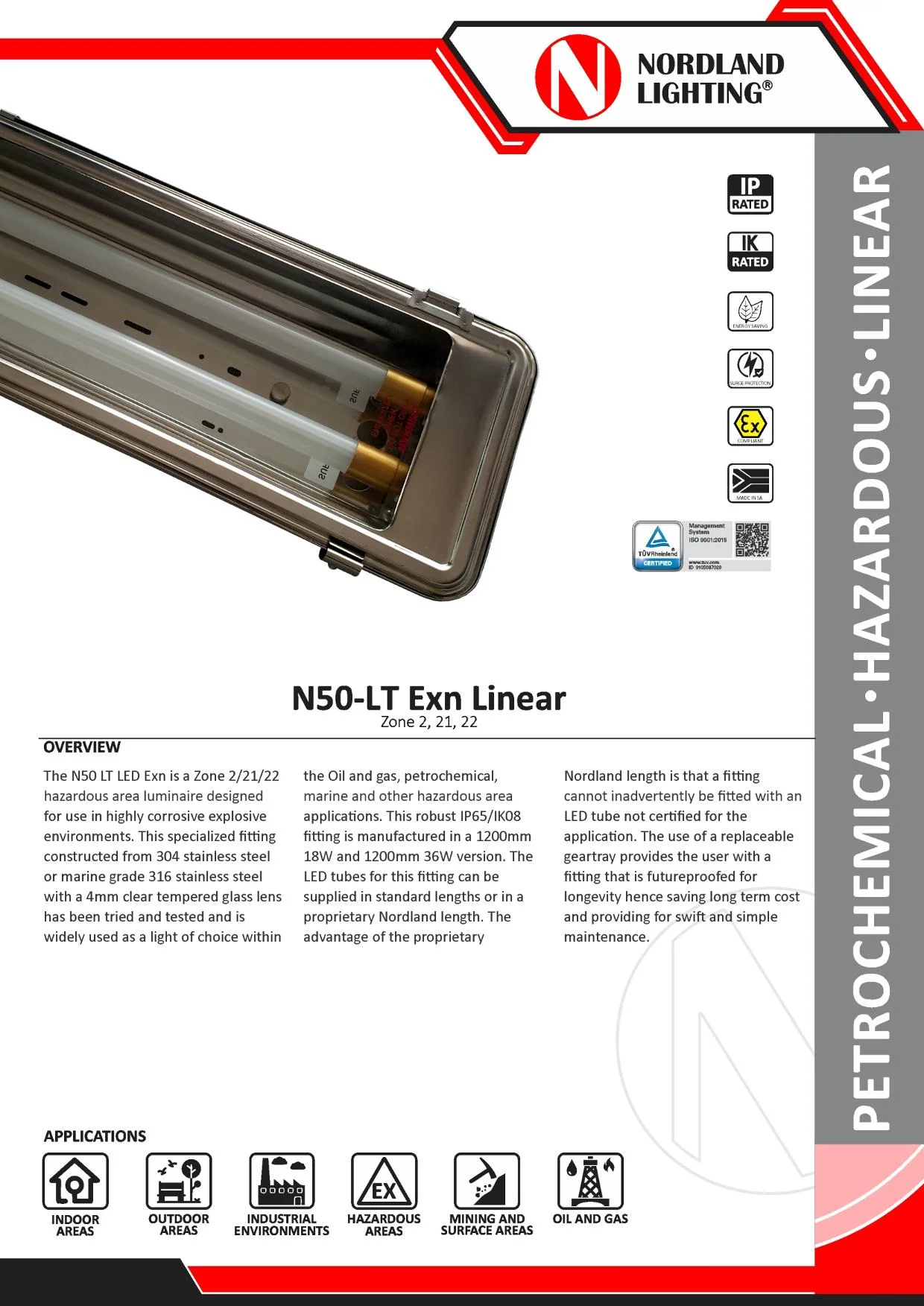 NL48 Nordland N50LT LED Hazardouns Area Luminaire
